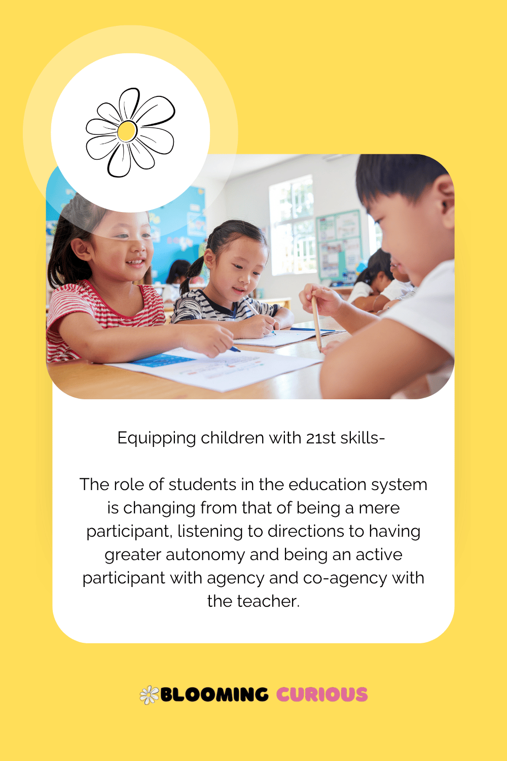 The role of students in their learning is changing in the 21st Century