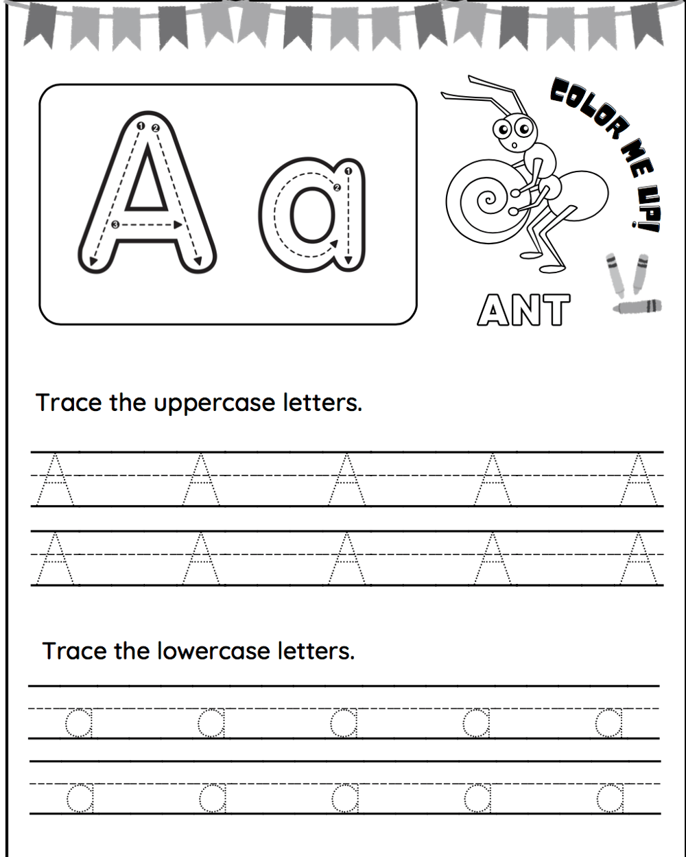 ABC Tracing Letter and Coloring for Kids