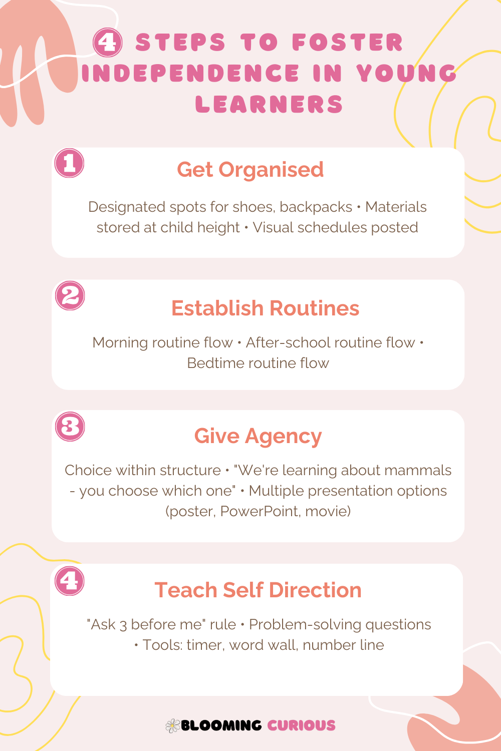 4 steps to teach independence