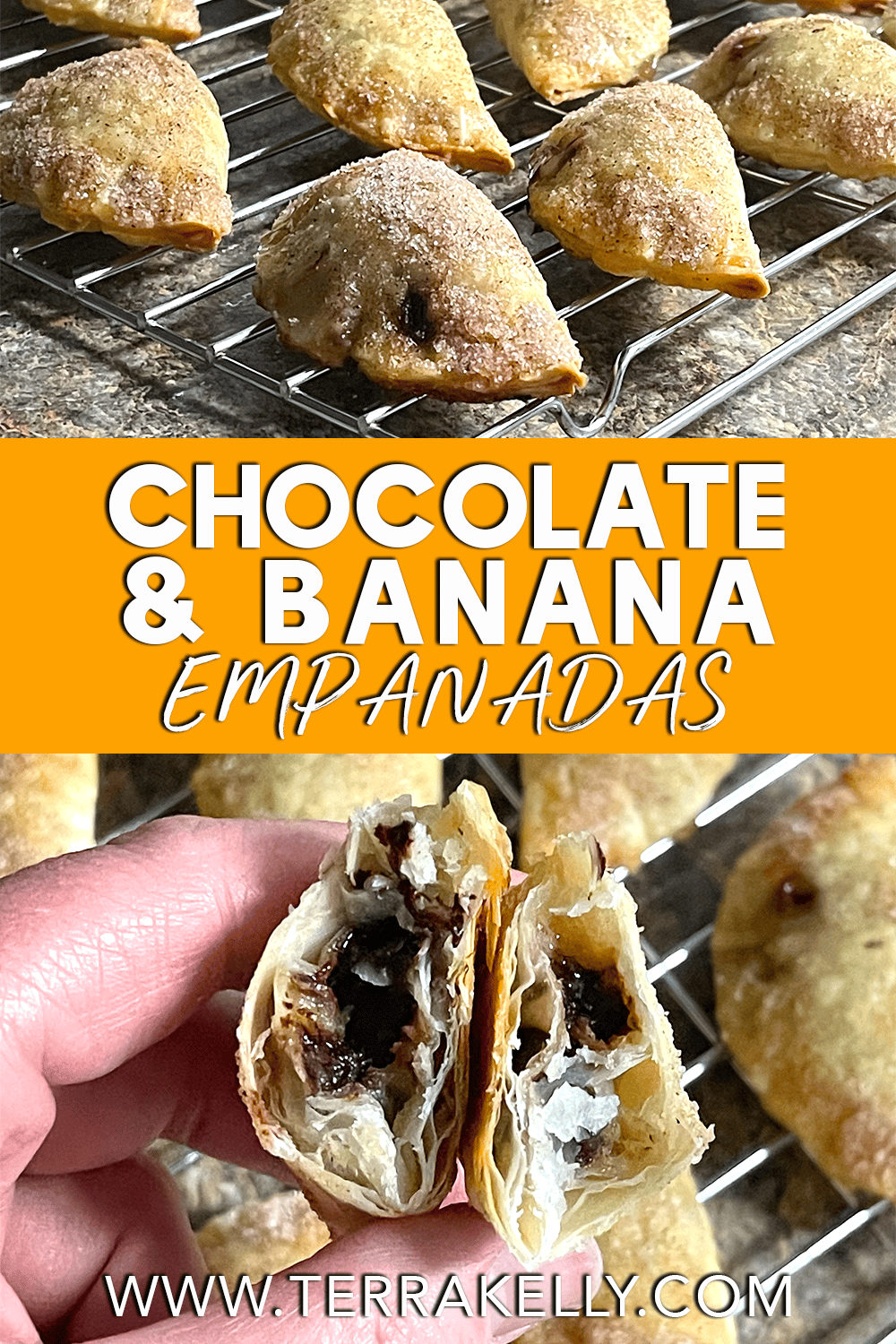 Chocolate and Banana Empanadas recipe by Terra Kelly