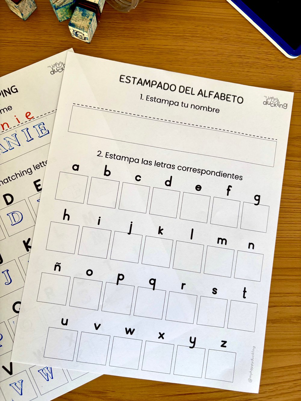 Estampado del Alfabeto Actividad para niños