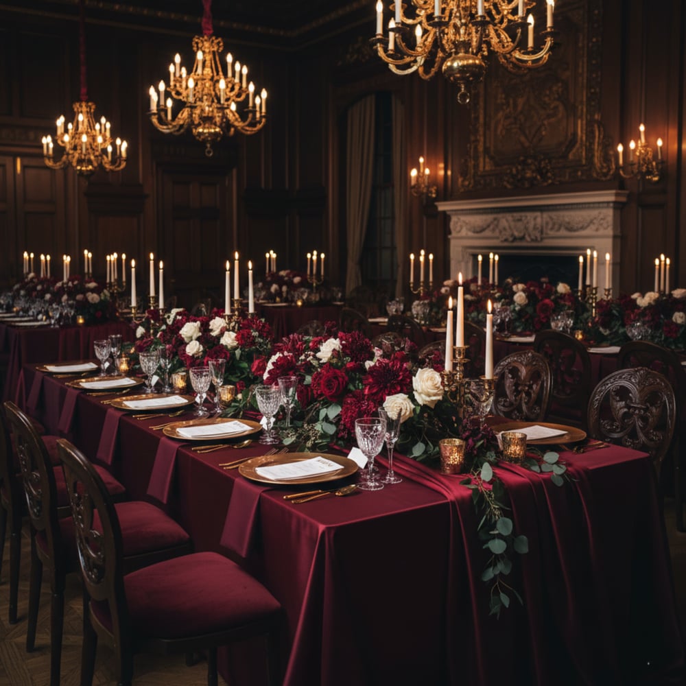 Deep Burgundy Wedding