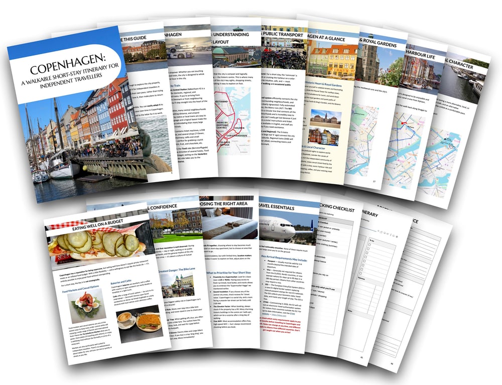 Copenhagen 3-day itinerary PDF guide, 72 hours in Copenhagen, Copenhagen city guide