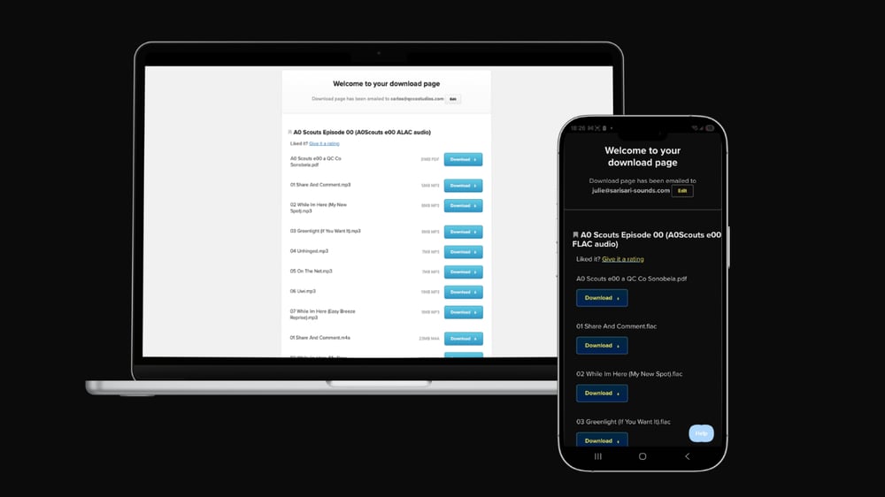 Payhip download page with your lossless files and ebook | A0 Scouts