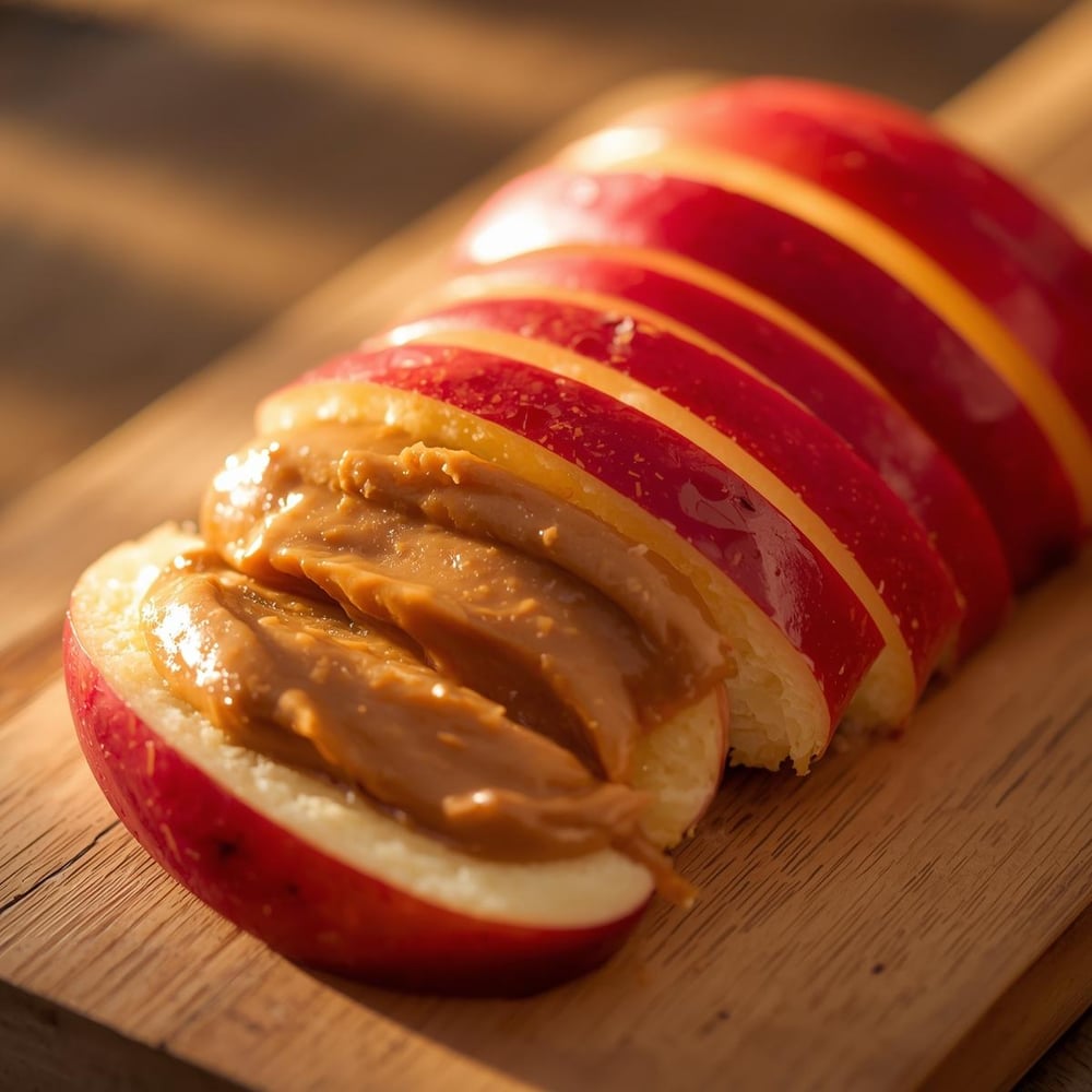 Snack: Apple with almond butter – A quick snack to keep your energy up.