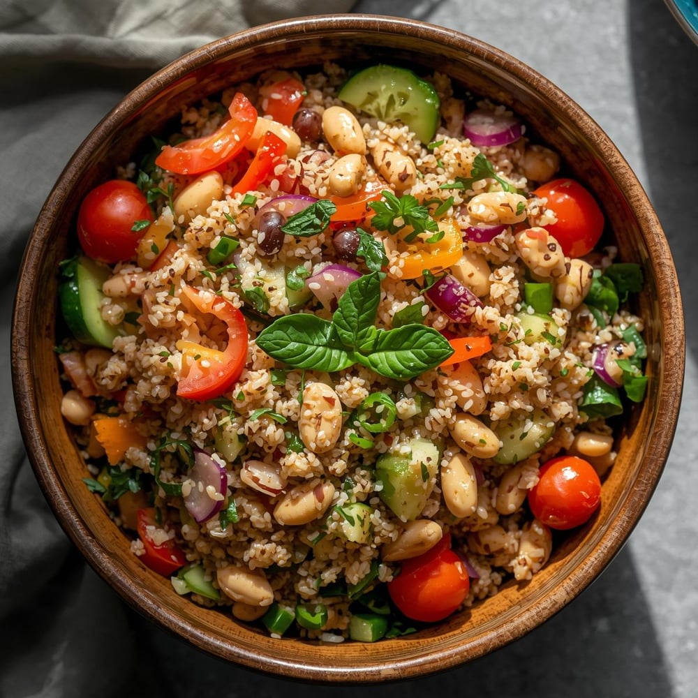 Lunch_ Quinoa salad with beans and veggies – Quinoa is slightly more expensive but can be used in bulk for multiple meals.