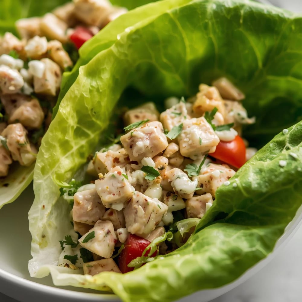 3. Tuna Salad Lettuce Wraps__Canned tuna is packed with protein. Mix it with Greek yogurt, a squeeze of lemon, and spices. Use large lettuce leaves to wrap the tuna mixture, creating a low-carb, protein-rich meal.