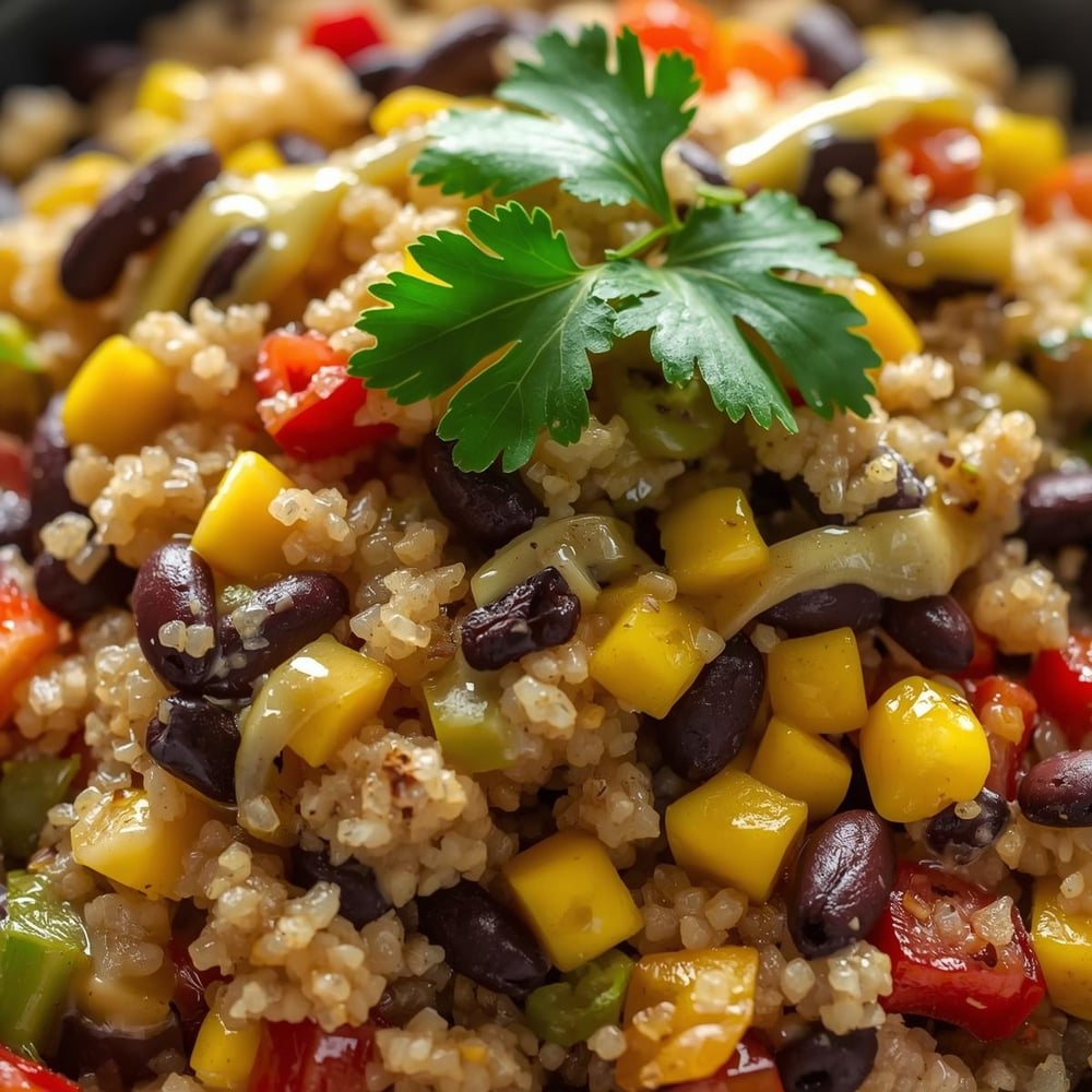 7. Quinoa and Black Bean Salad__Quinoa is a complete protein and pairs well with black beans for an extra protein boost. Toss them together with vegetables like peppers and corn, then top with a lime dressing. This meal is filling and nutri