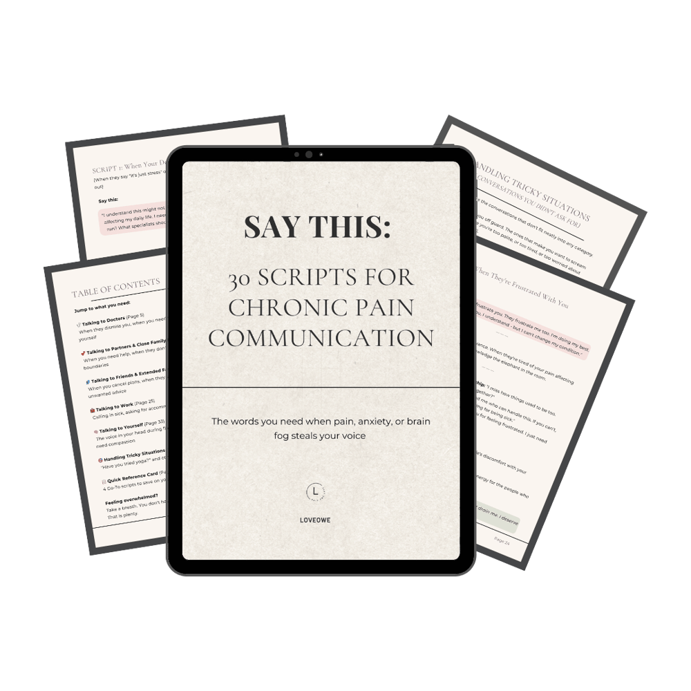 SAY THIS: 30 SCRIPTS FOR CHRONIC PAIN COMMUNICATION
