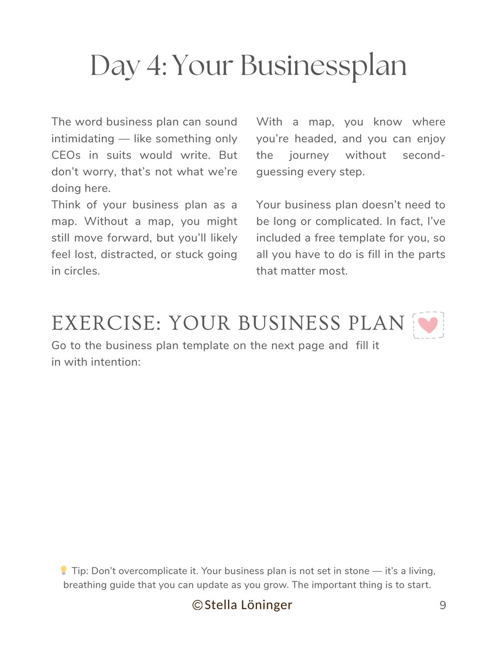 Your Businessplan by Stella Löninger Creative Brand Guide