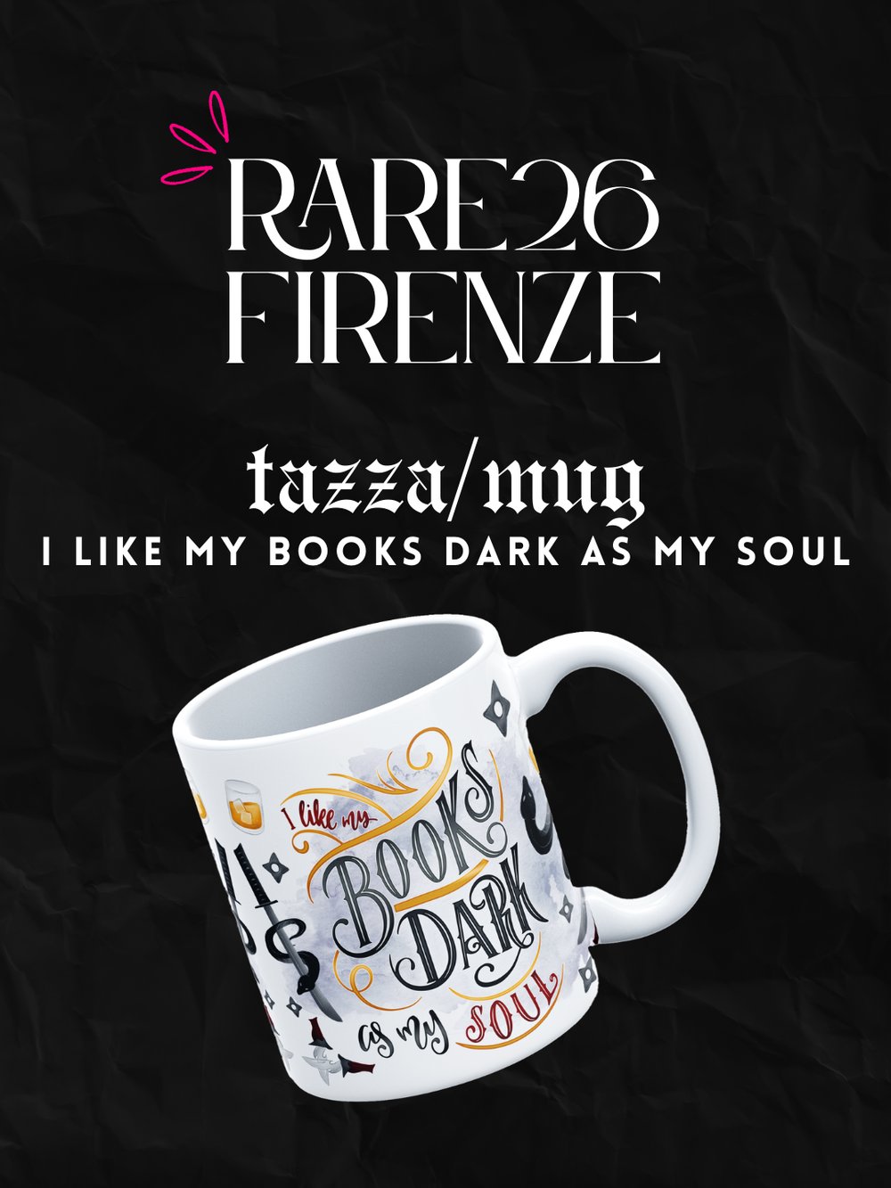 i like my books dark as my soul chiara cilli tazza mug