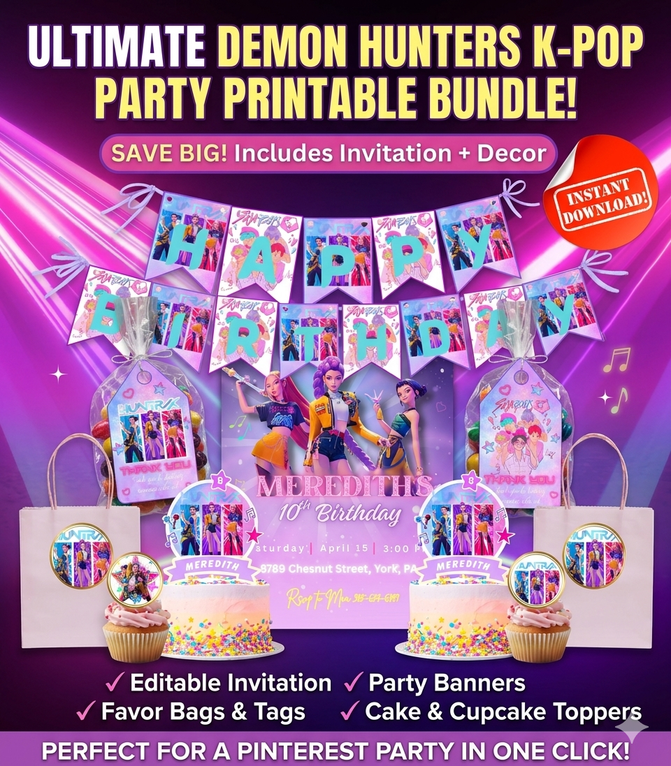 Demon hunters party printable