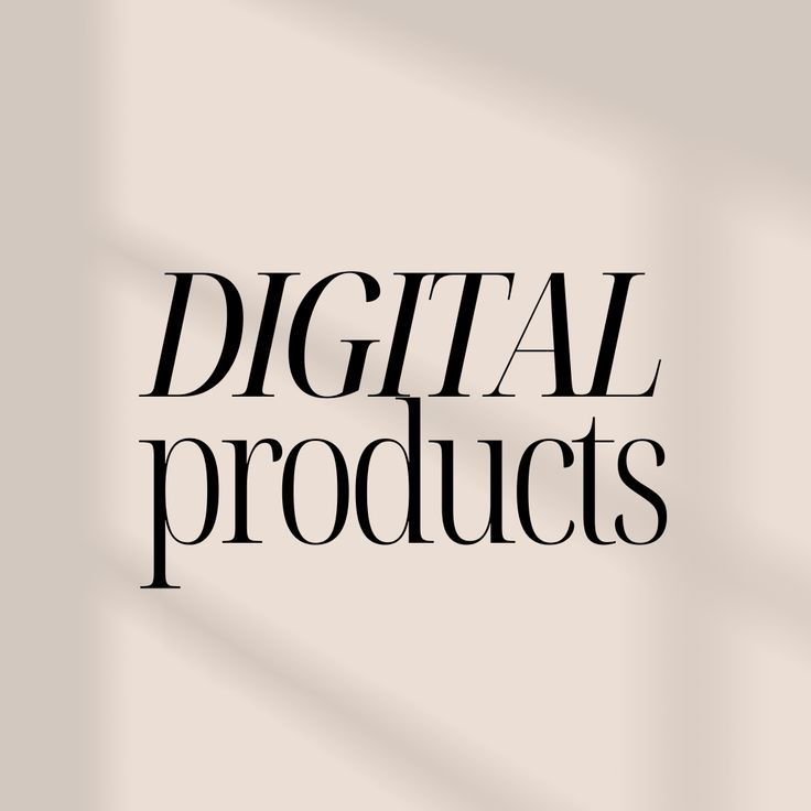 a image of a text saying digital products