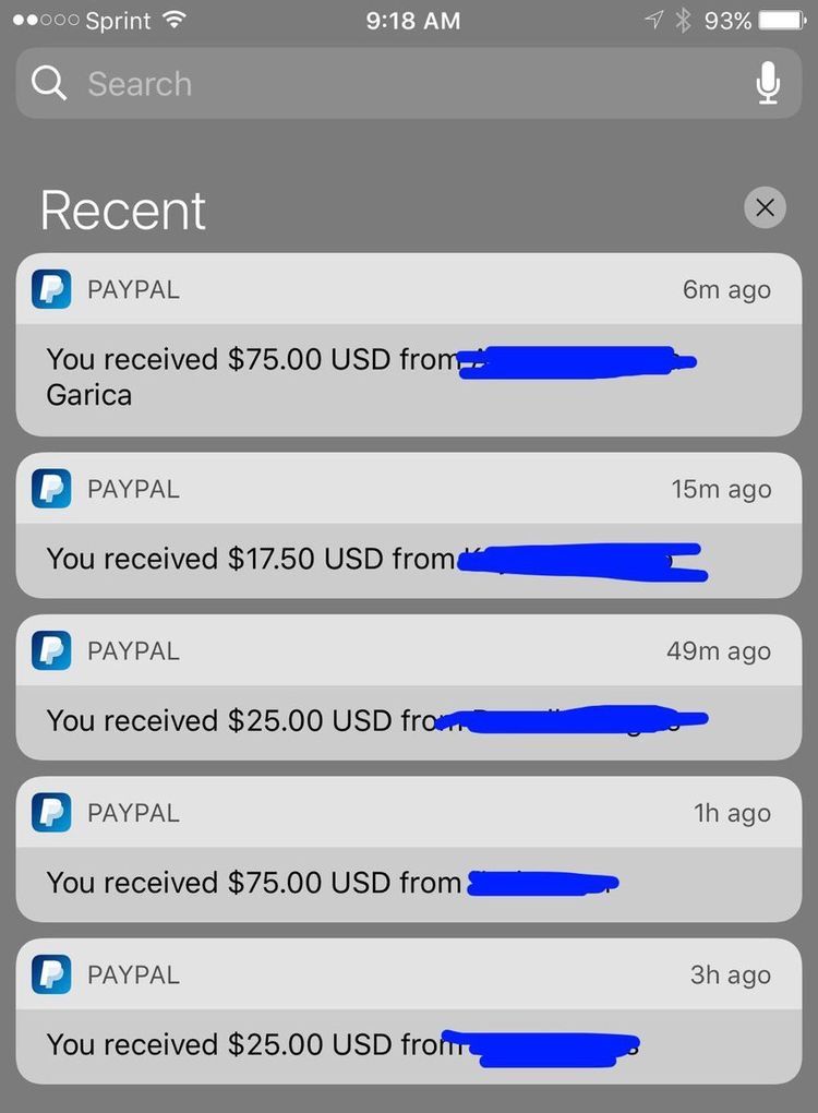 student showing paypal payments from selling digital products in 2026