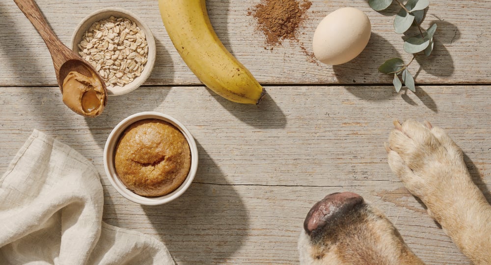 Peanut Butter & Banana Pup Cakes