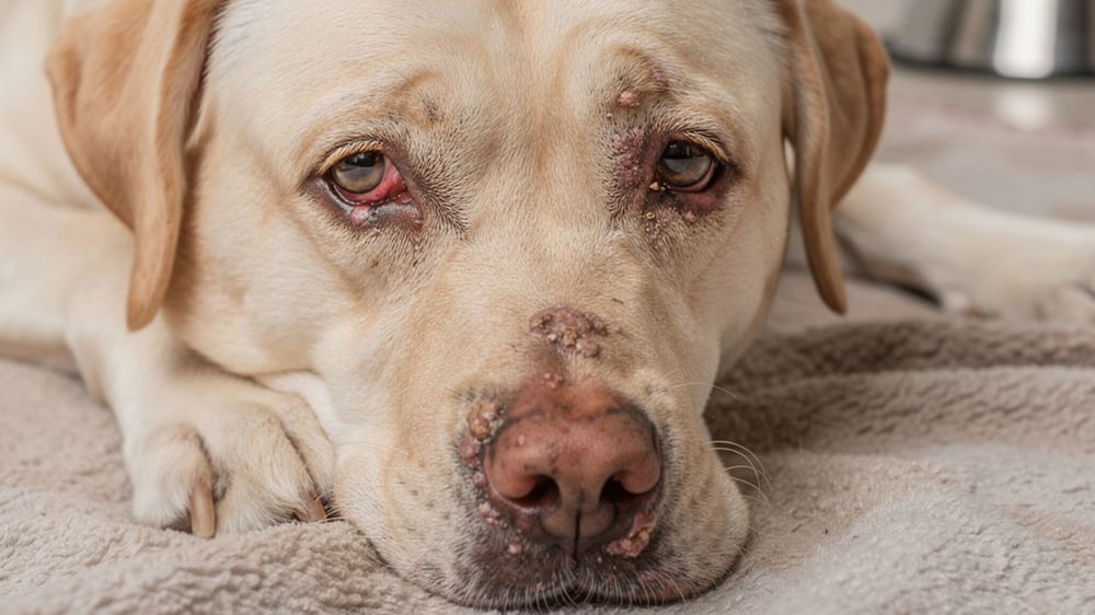 max the labrador with itchy skin and allergies