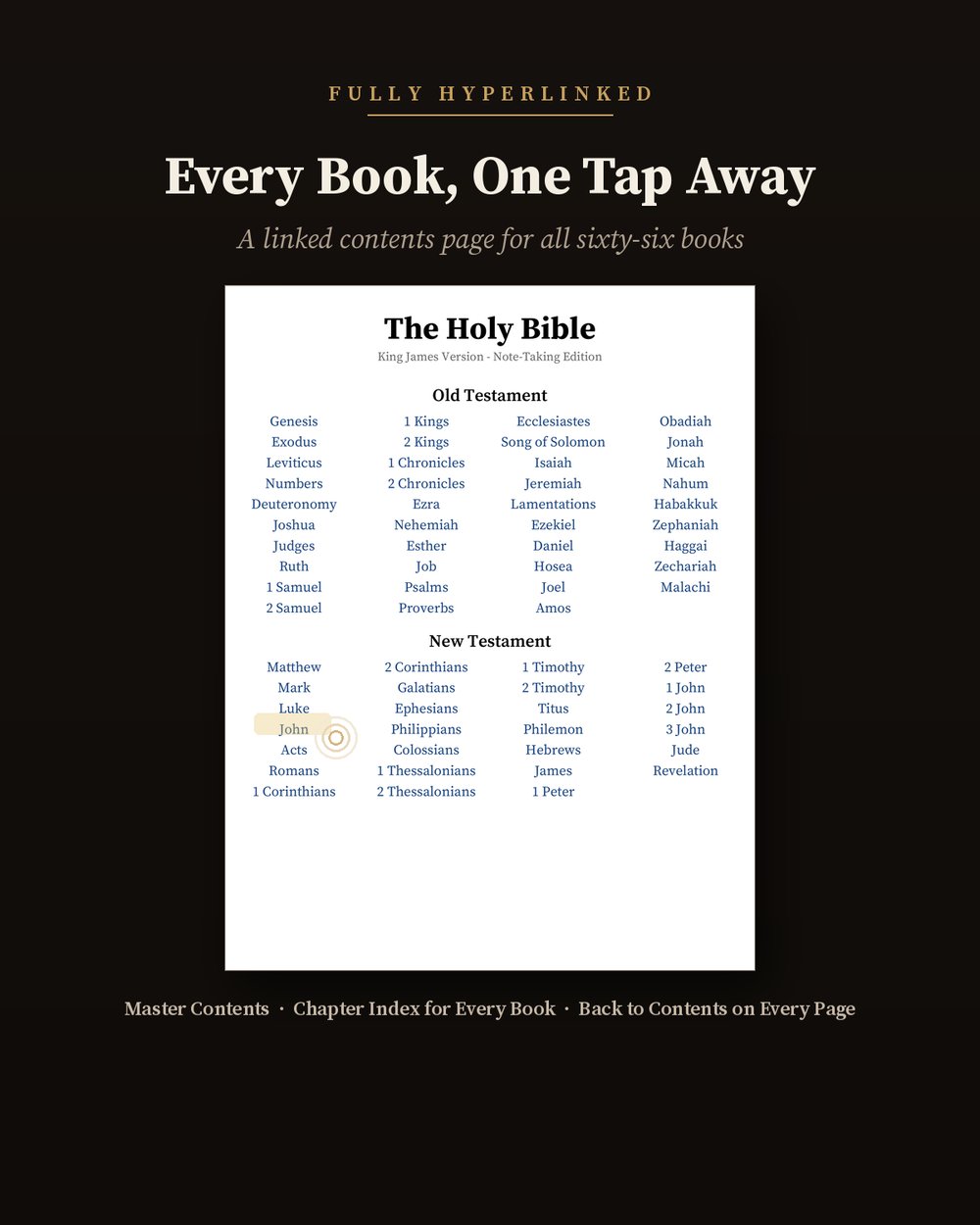 KJV note-taking Bible PDF, Wide-Margin Letter Edition, open for journaling in a note-taking app, preview 2, shown for note-taking in GoodNotes