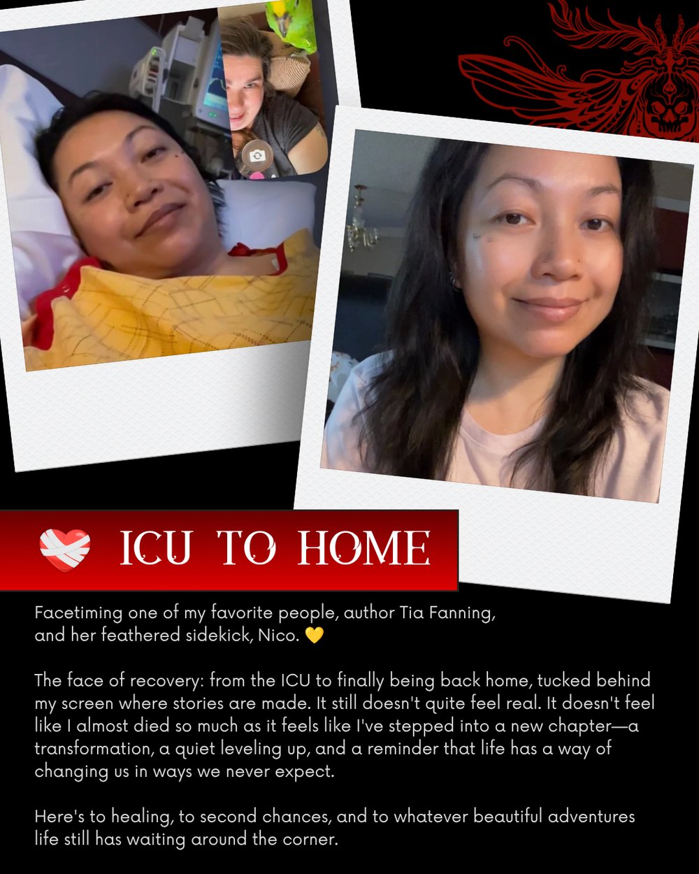 from ICU to home author yd la mar dark monster author