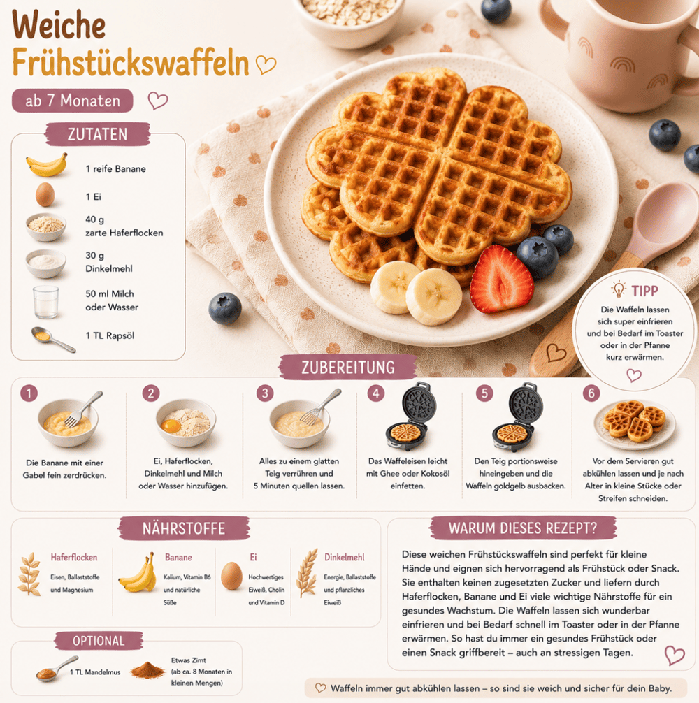 Beikostrezept Weiche Frühstückswaffeln ab 7 monate
