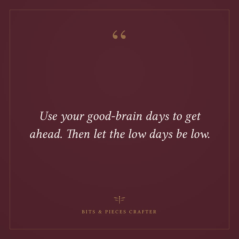 Batch your social media when you have the energy