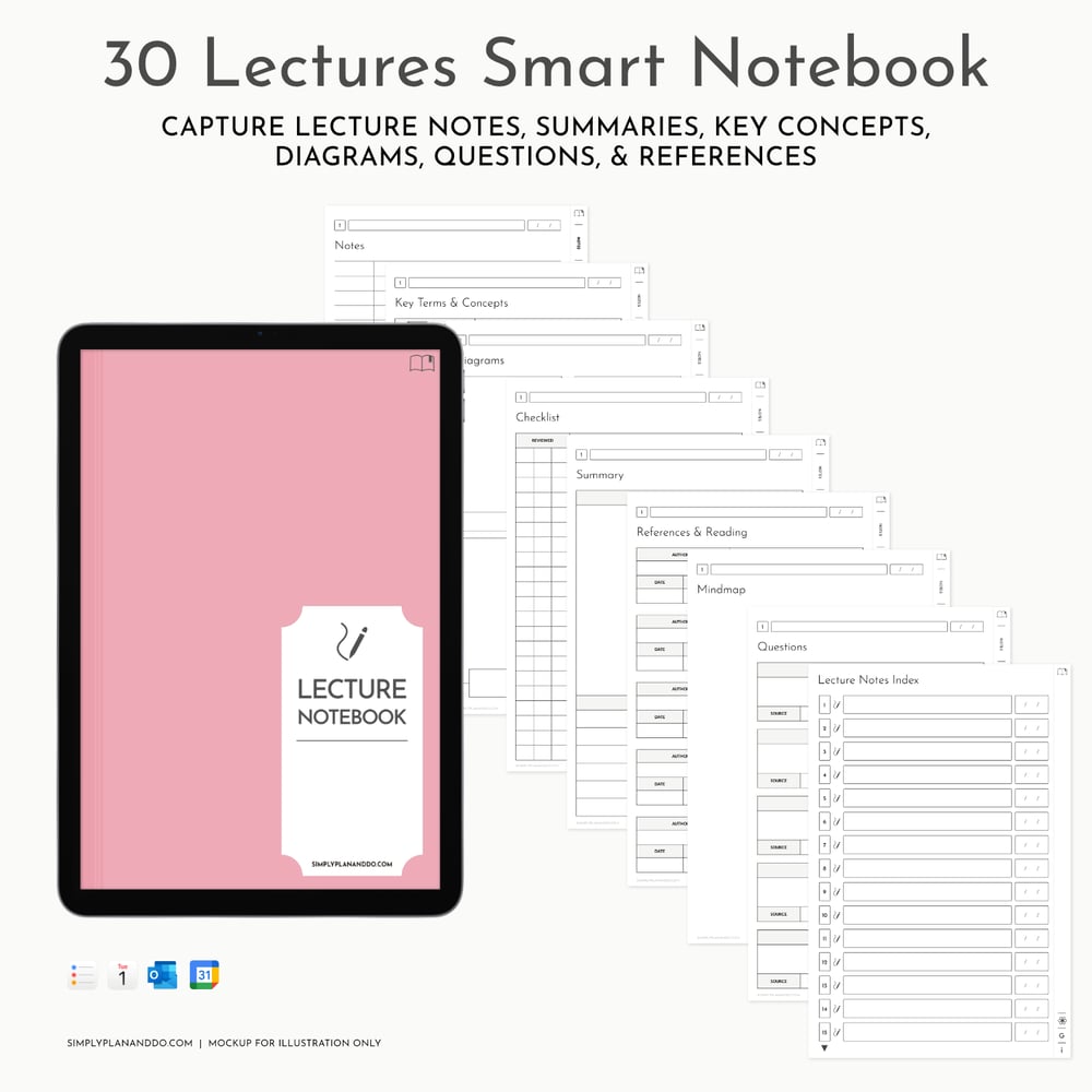 smart lecture pdf notebook for goodnotes