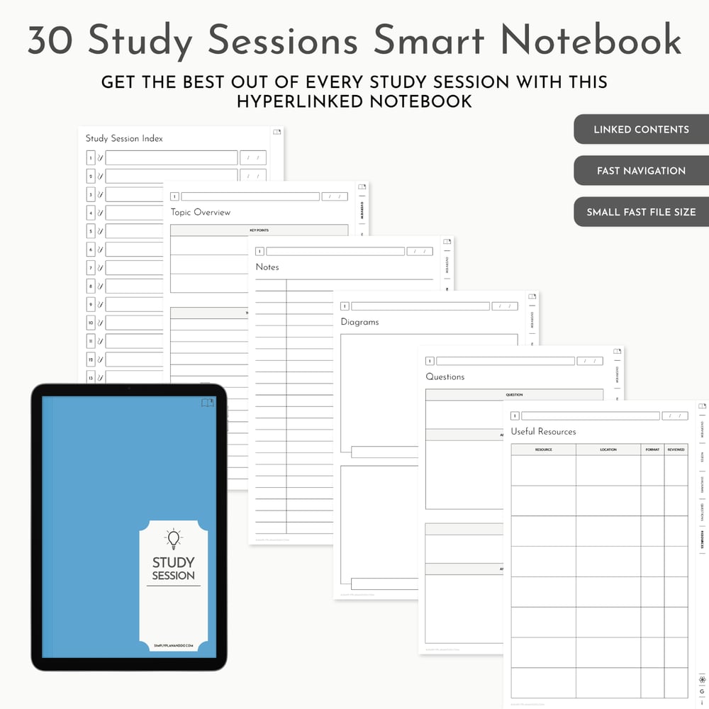 study session smart notebook