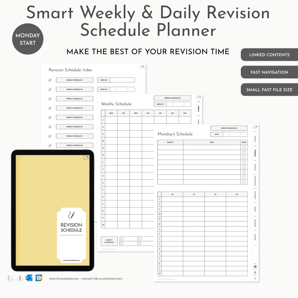 weekly and daily revision schedule planner