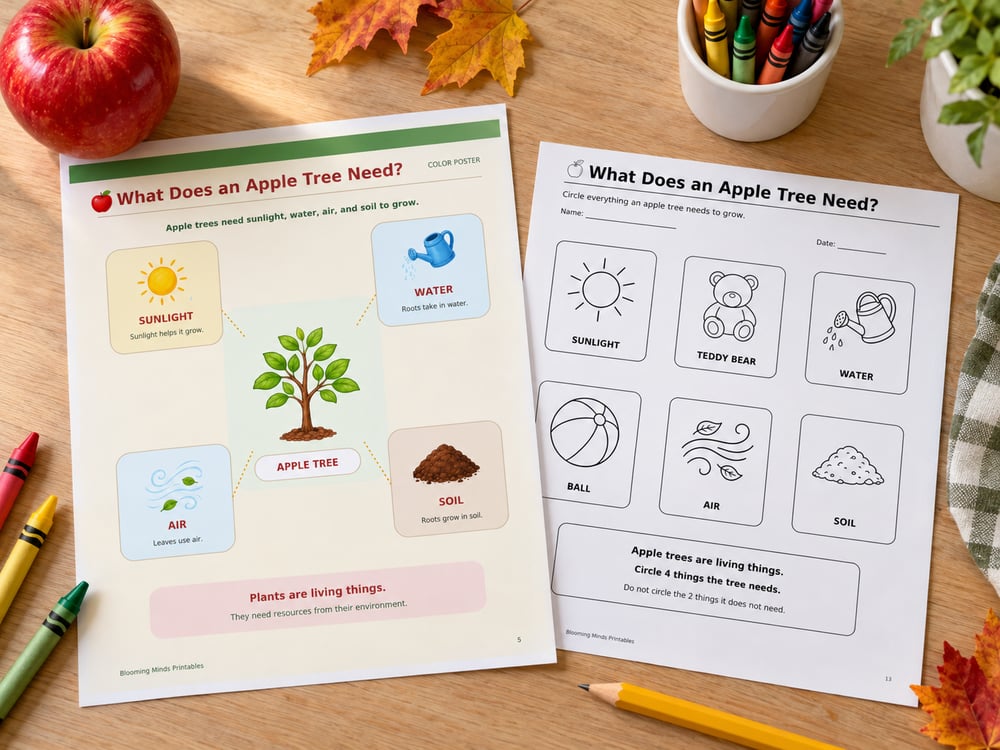 Apple Life Cycle Activities for Kindergarten