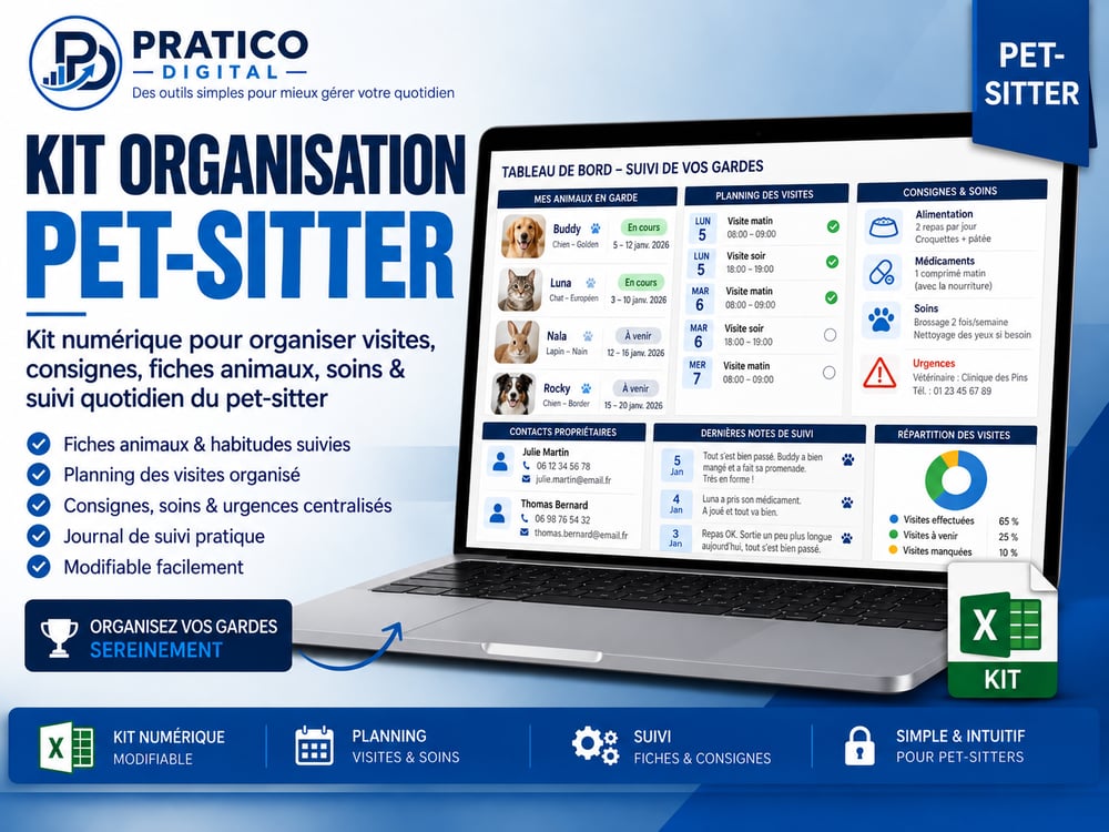 Kit Organisation Pet-Sitter