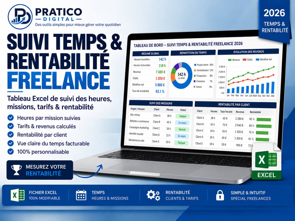 Suivi Temps & Rentabilité Freelance