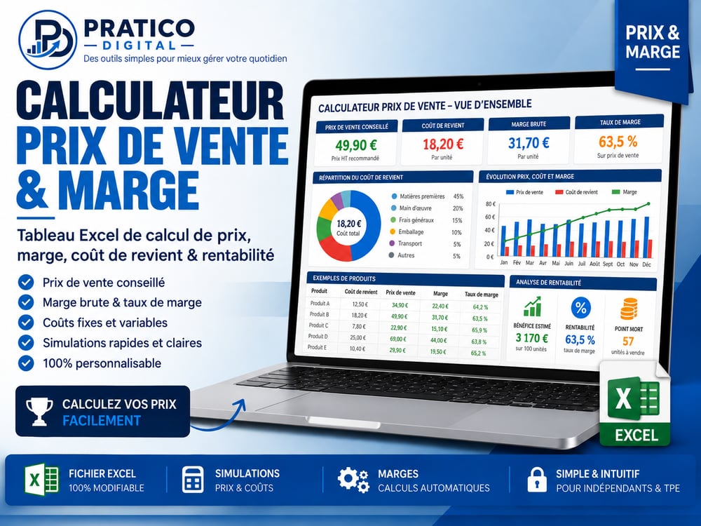 Calculateur Prix de Vente & Marge