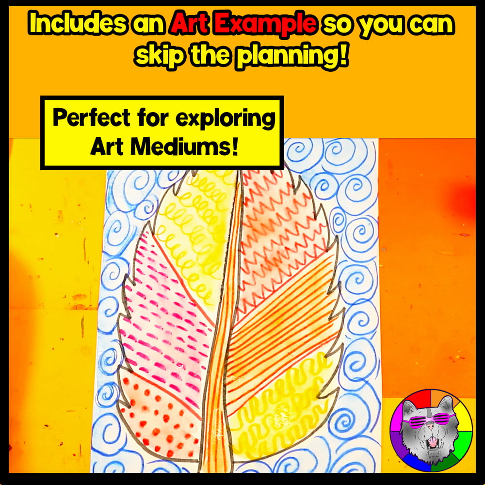 Autumn Leaf Line Art Lesson Fall Leaf Art Project Activity Reading Writing Art – image 3