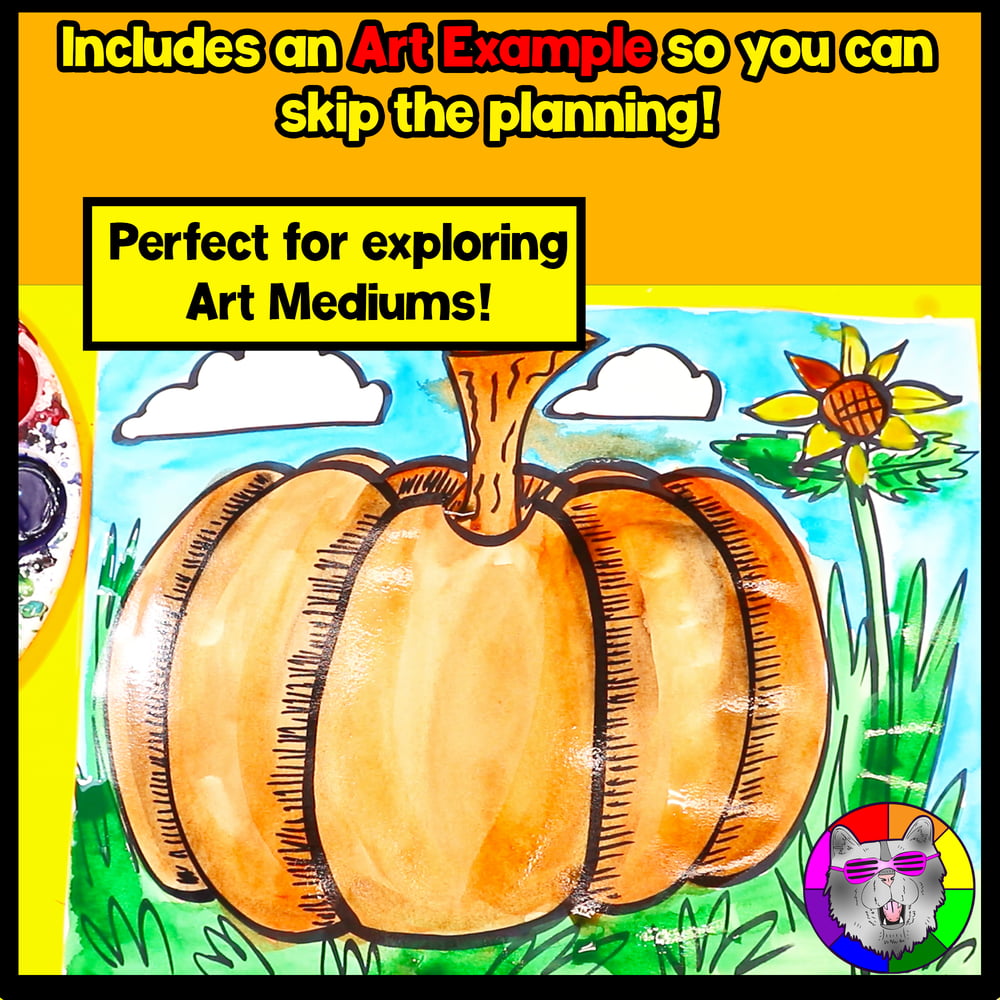 Autumn Pumpkin Art Lesson Fall Pumpkin Art Project Activity Reading Writing Art – image 3