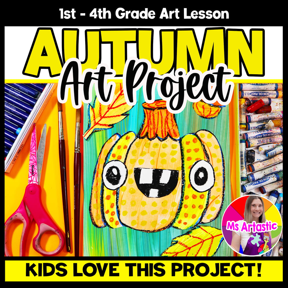 Pumpkin Art Lesson Autumn Art Project Fall Art Activity Fall Art Project