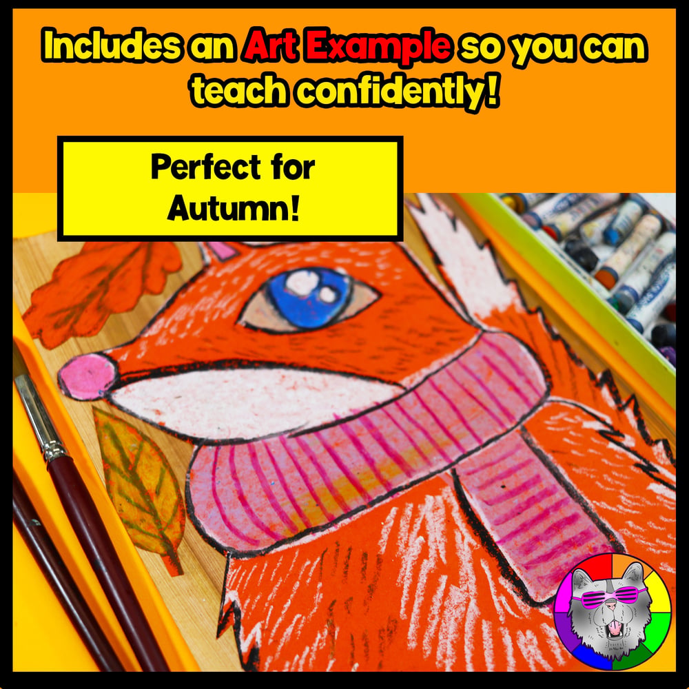 Art Project Autumn Art Lesson Fall Fox Artwork October September Art Activity – image 2