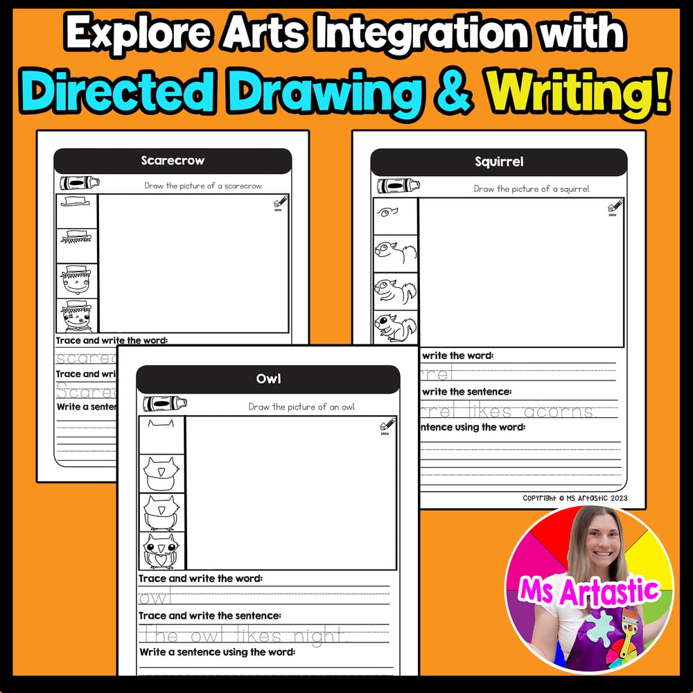 Autumn Writing Practice Directed Drawing Fall Write and Draw Sentence Writing – image 3