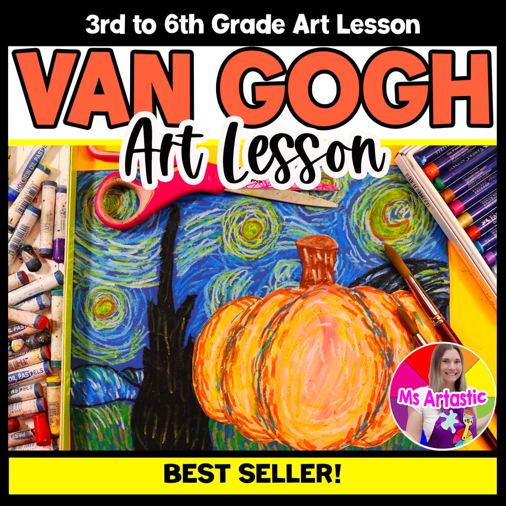 Van Gogh Starry Night Pumpkin Art Project Autumn Art Lesson Fall Art Activity