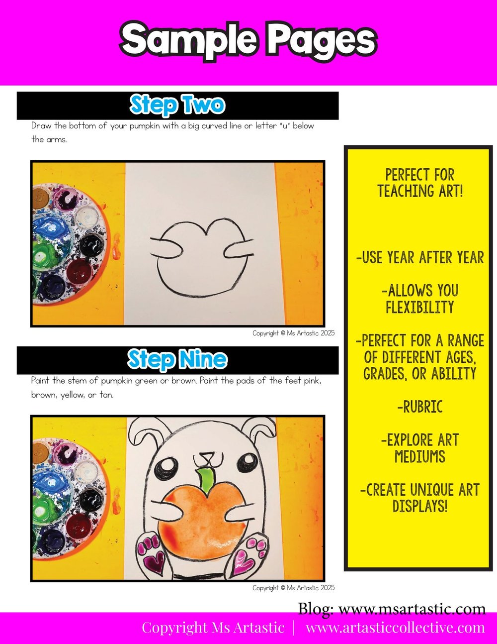 Autumn Art Pumpkin Art Lesson Fall Bunny Art Project Reading Comprehension – image 7
