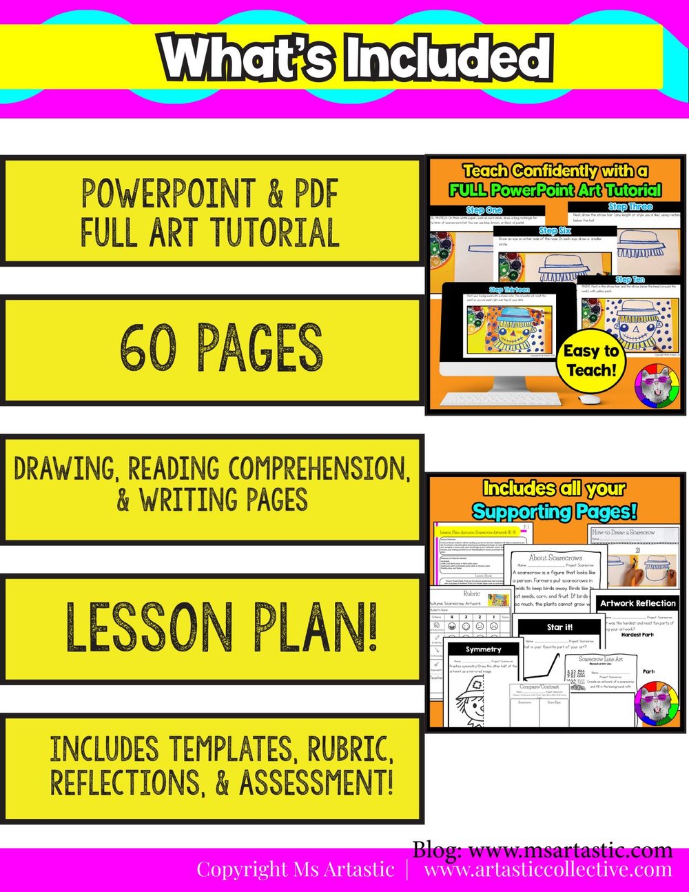 Autumn Scarecrow Art Lesson Fall Scarecrow Art Project Reading Comprehension – image 6
