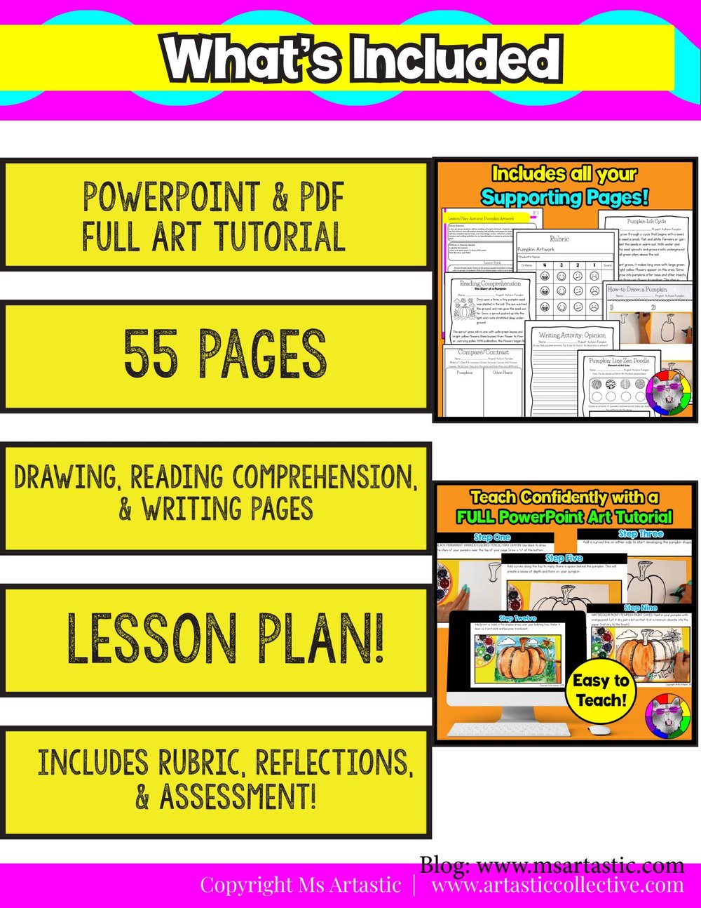 Autumn Pumpkin Art Lesson Fall Pumpkin Art Project Activity Reading Writing Art – image 6