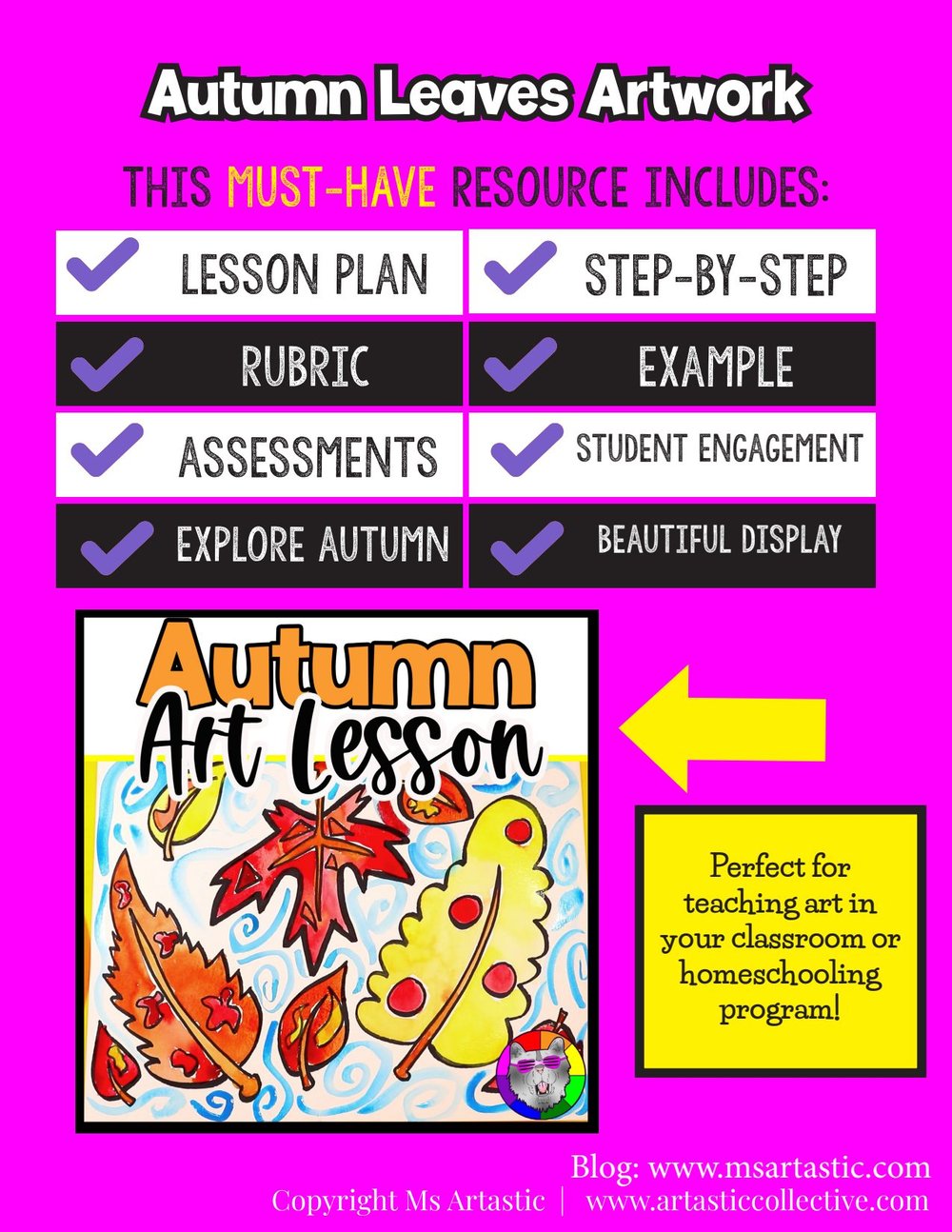 Autumn Falling Leaves Art Lesson Fall Leaf Art Project Activity Reading Writing – image 5
