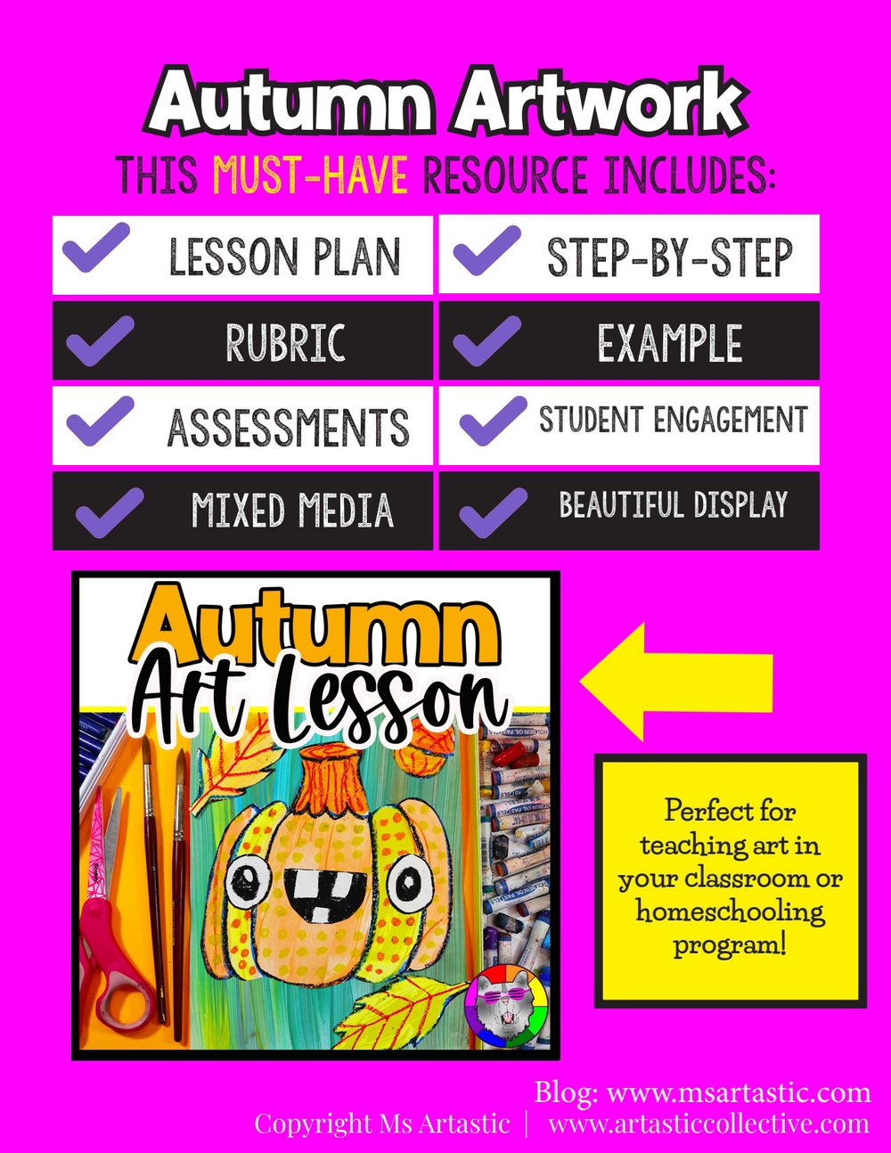 Pumpkin Art Lesson Autumn Art Project Fall Art Activity Fall Art Project – image 5