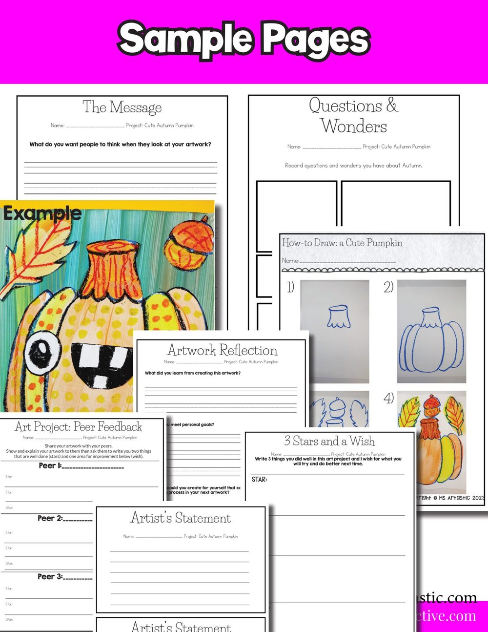 Pumpkin Art Lesson Autumn Art Project Fall Art Activity Fall Art Project – image 9