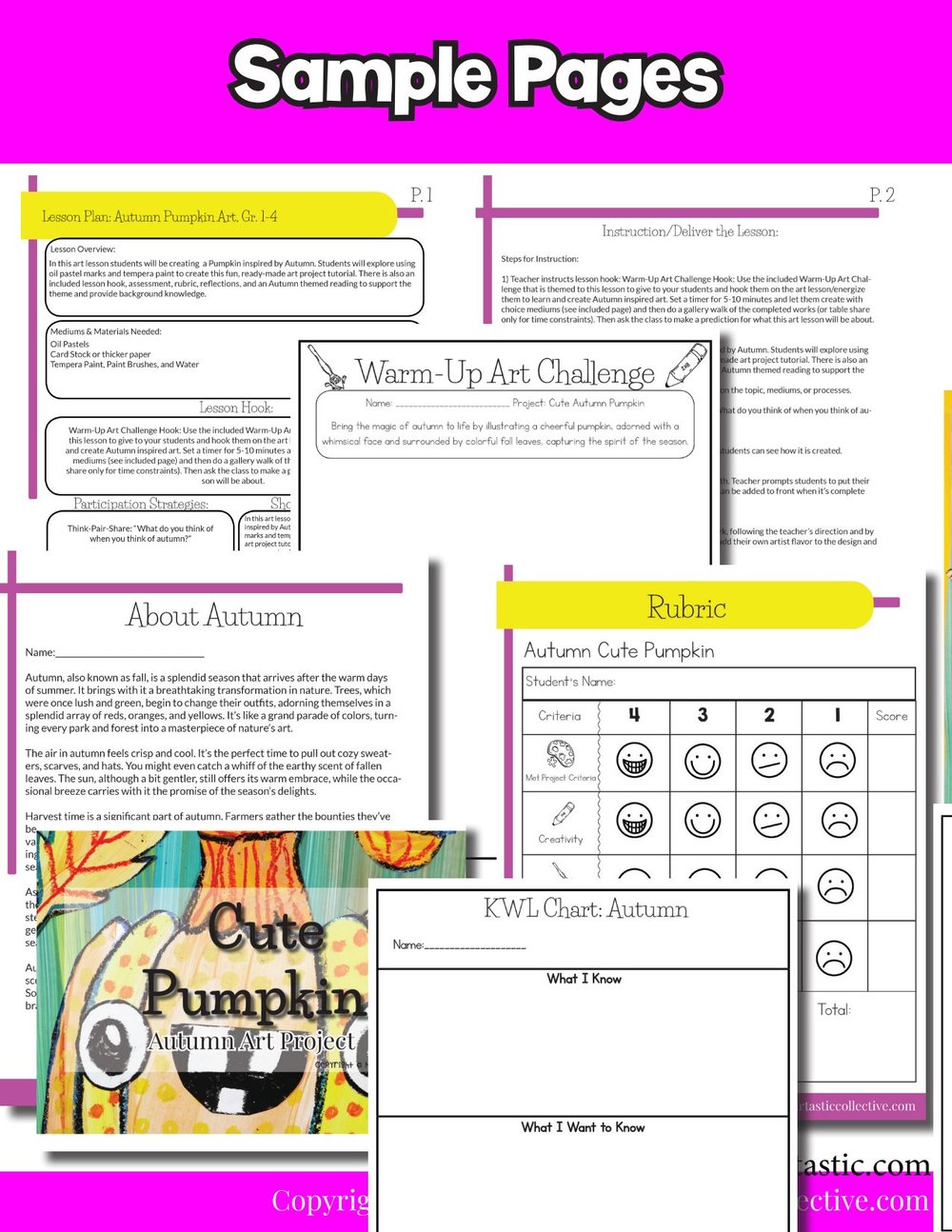 Pumpkin Art Lesson Autumn Art Project Fall Art Activity Fall Art Project – image 8