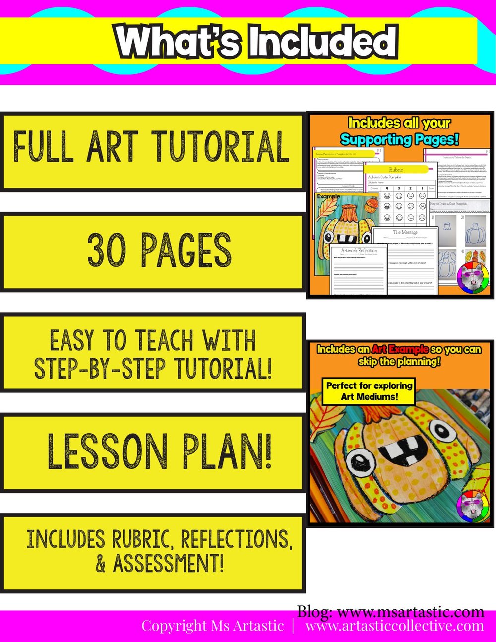 Pumpkin Art Lesson Autumn Art Project Fall Art Activity Fall Art Project – image 6