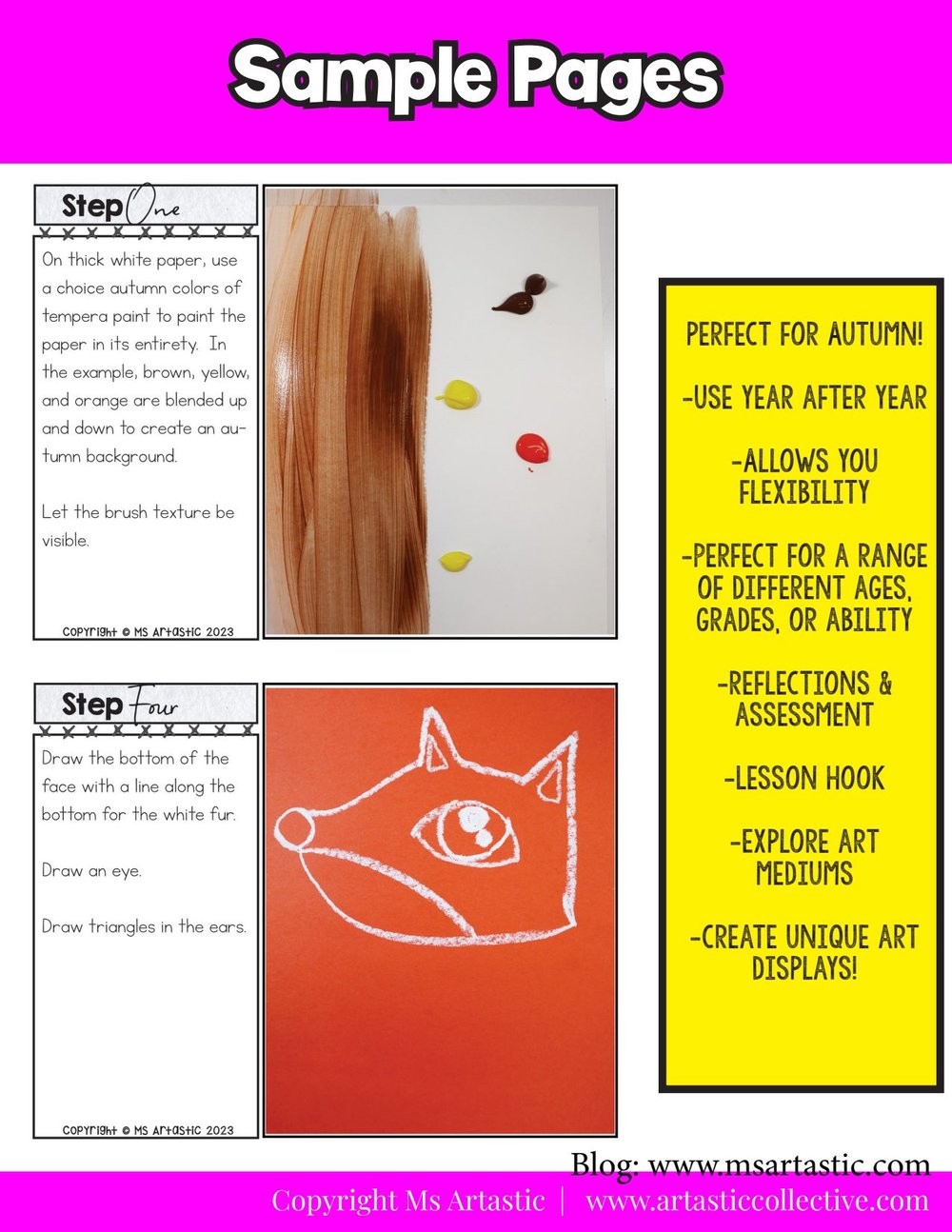 Art Project Autumn Art Lesson Fall Fox Artwork October September Art Activity – image 7