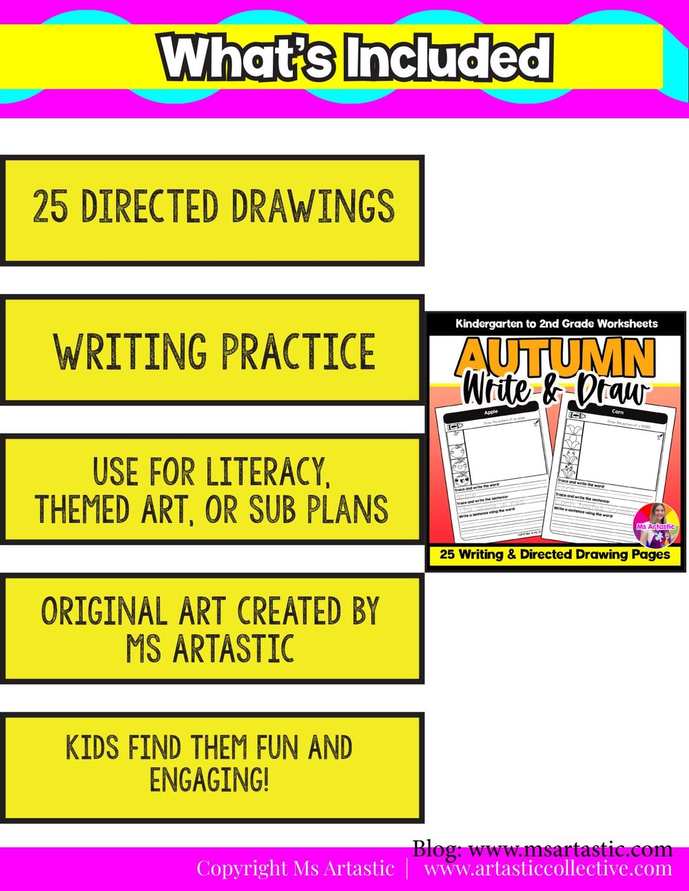 Autumn Writing Practice Directed Drawing Fall Write and Draw Sentence Writing – image 6