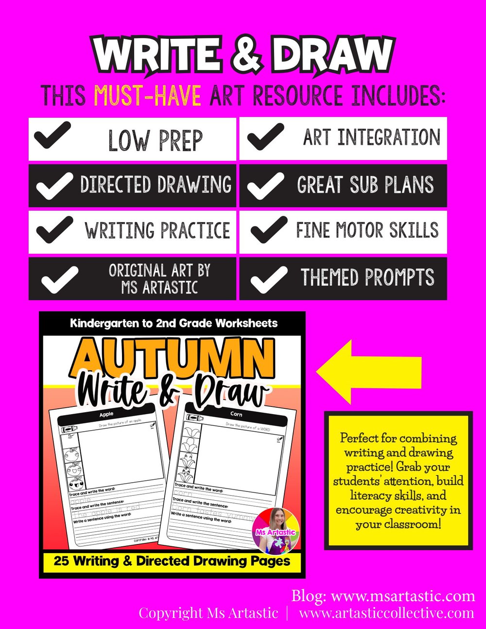Autumn Writing Practice Directed Drawing Fall Write and Draw Sentence Writing – image 5