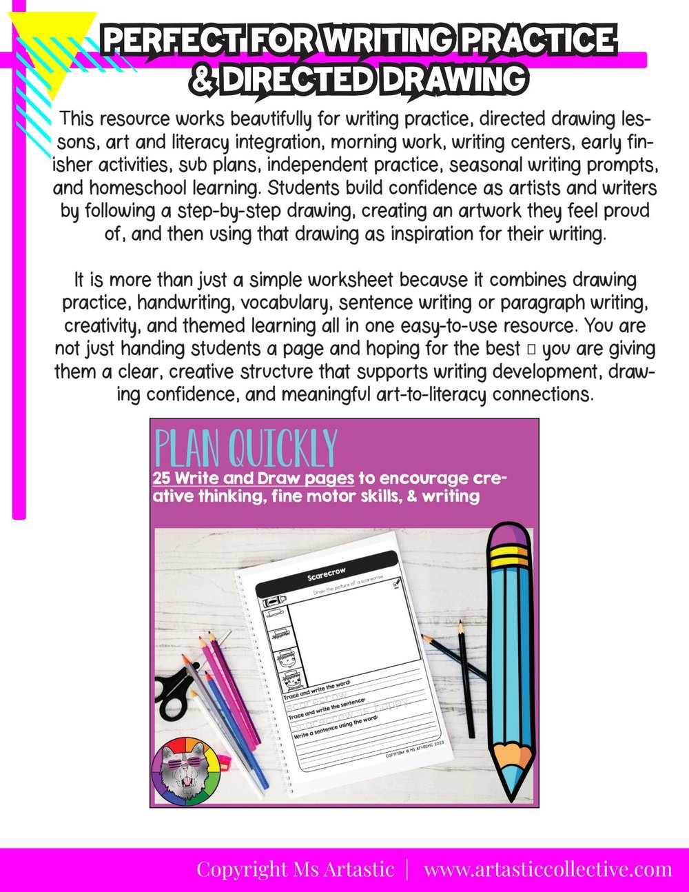 Autumn Writing Practice Directed Drawing Fall Write and Draw Sentence Writing – image 7