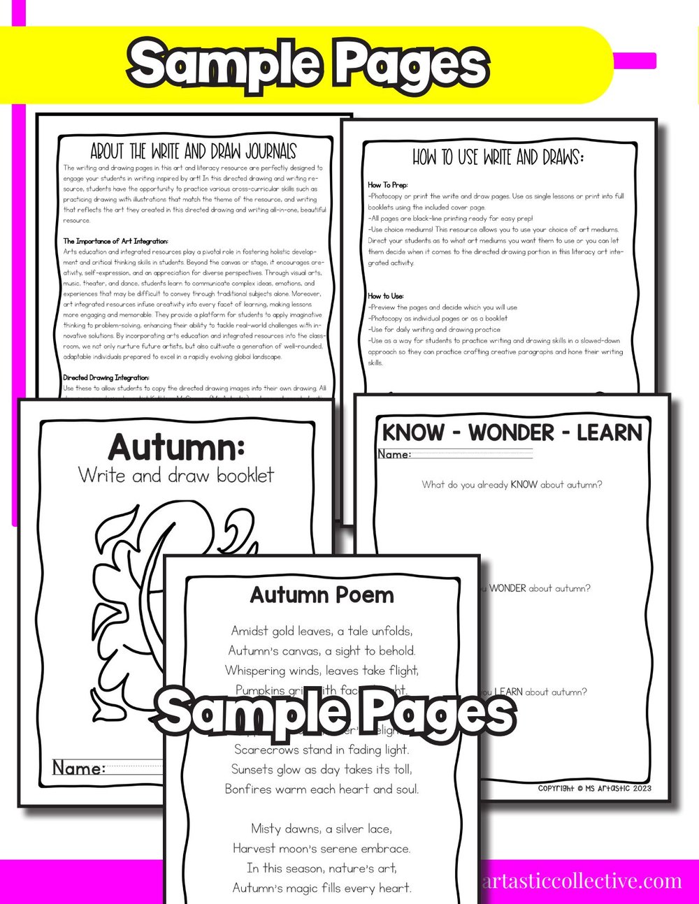 Autumn Writing Practice Directed Drawing Fall Write and Draw Sentence Writing – image 8
